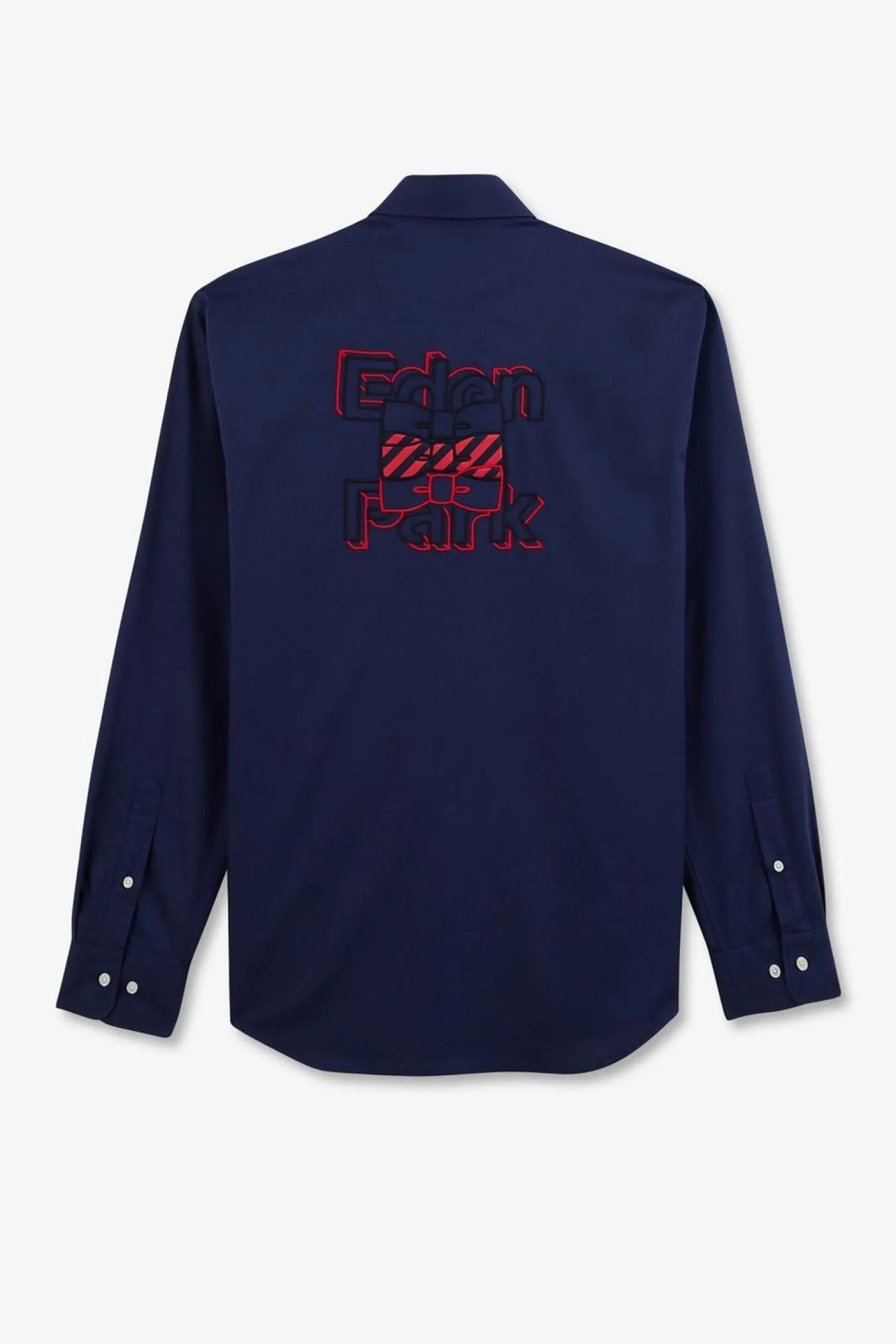 Chemise Bleue A Broderie Eden Park