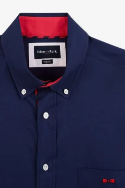 Chemise Bleue A Broderie Eden Park
