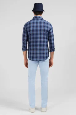 Chemise Bleue A Carreaux