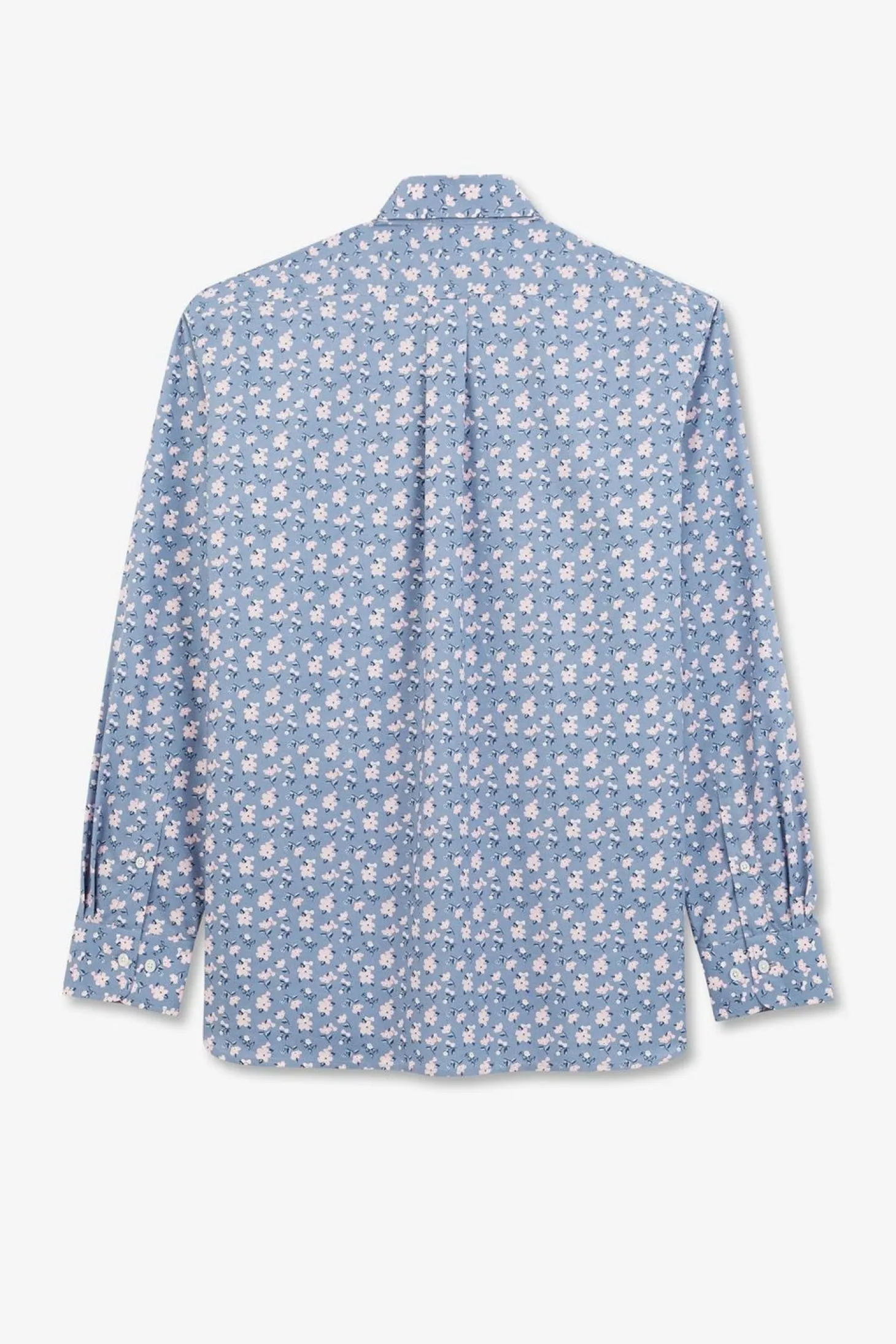Chemise Bleue Imprimee Exclusif Fleurs