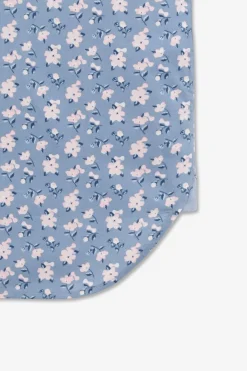Chemise Bleue Imprimee Exclusif Fleurs