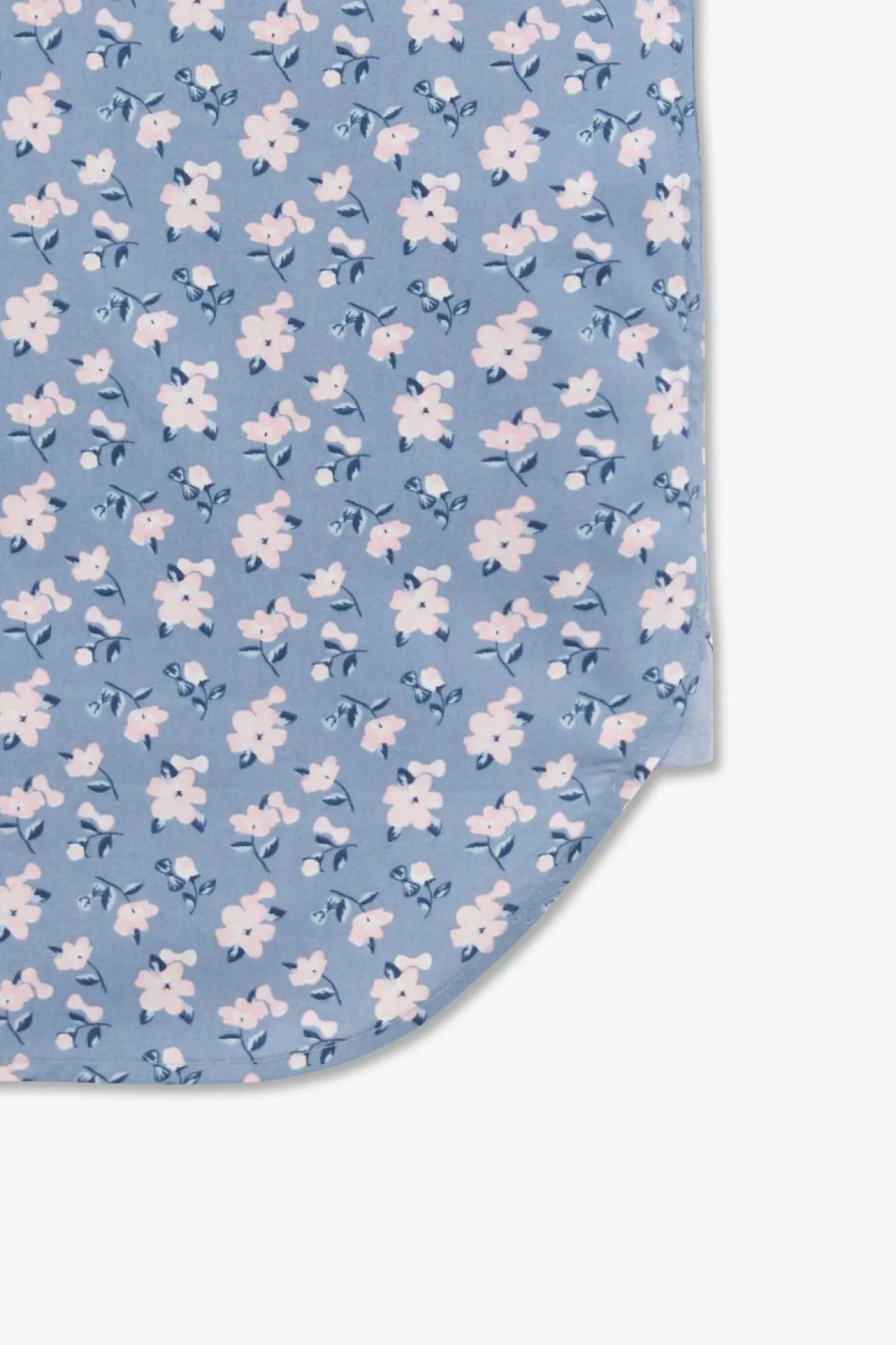 Chemise Bleue Imprimee Exclusif Fleurs