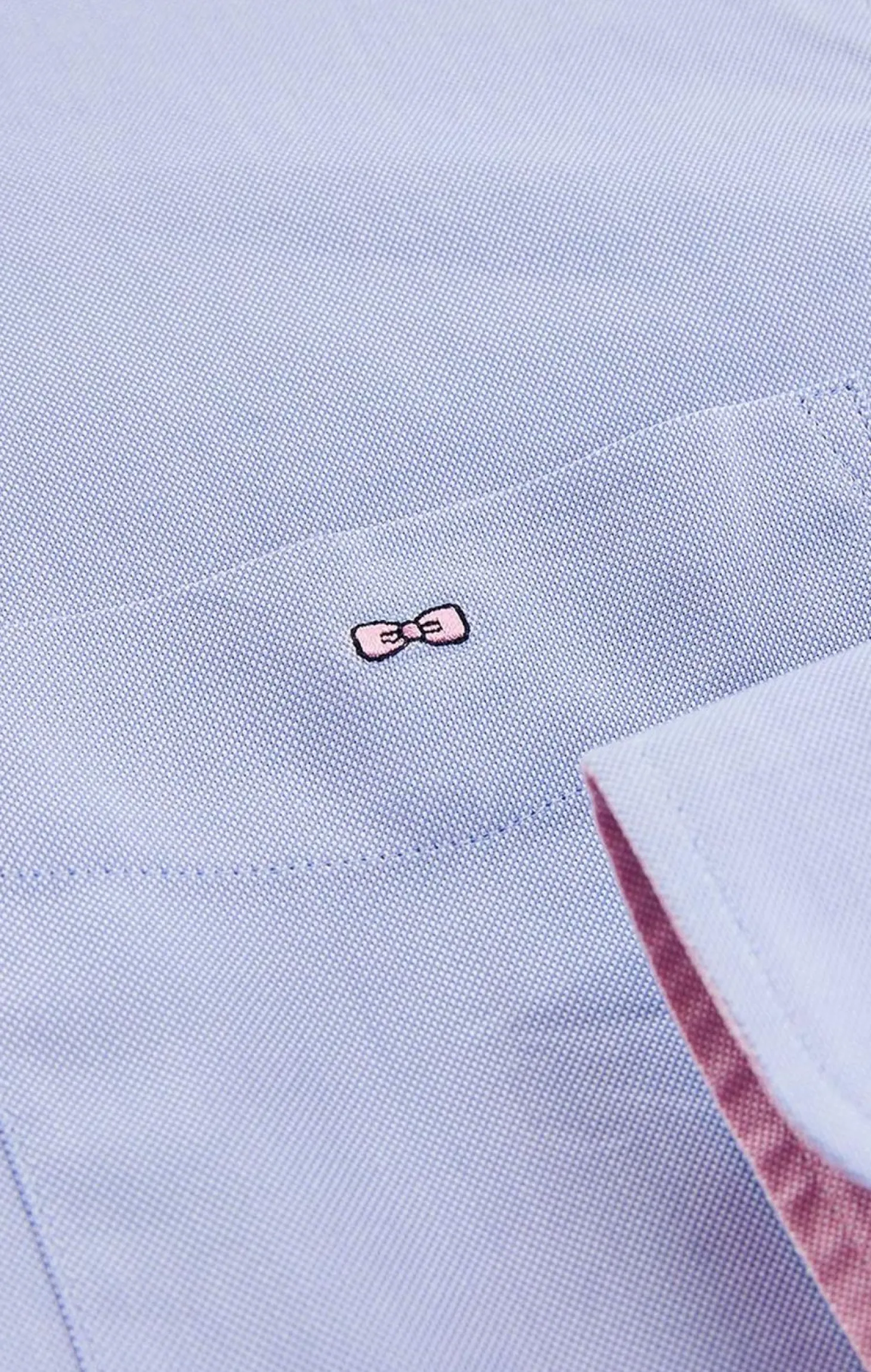 Chemise Bleue Unie En Coton