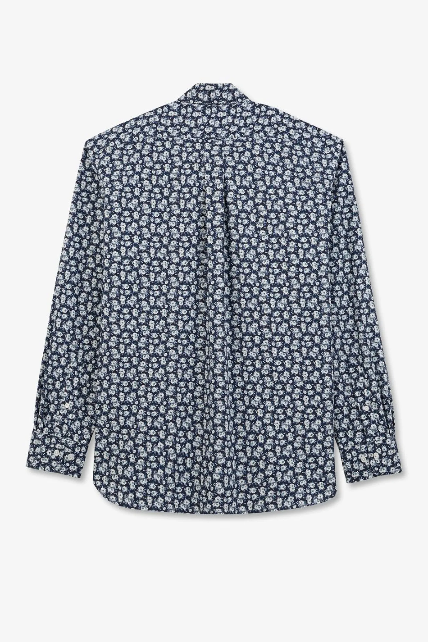 Chemise Bleu Marine Imprimee Exclusif Fleurs