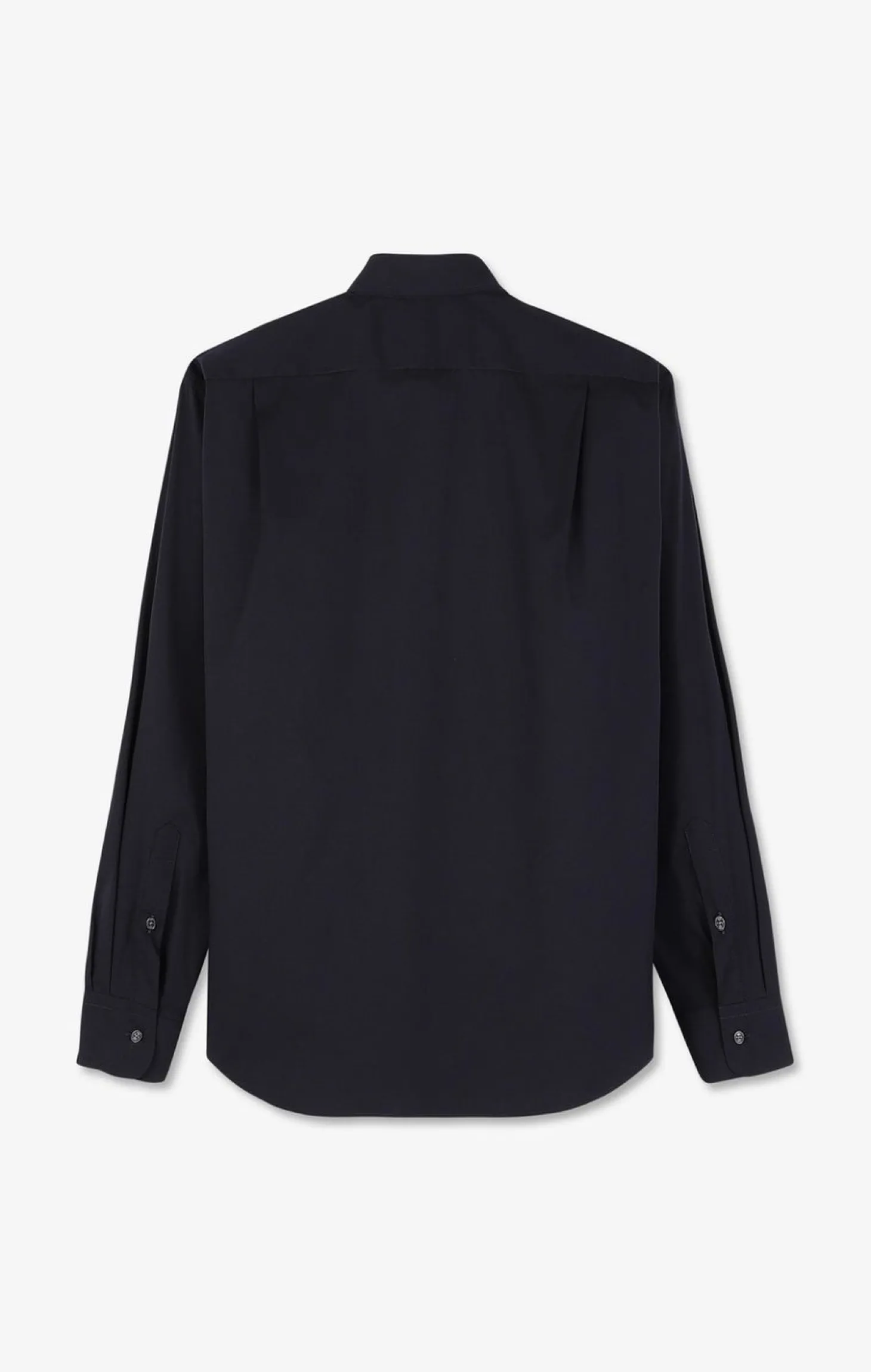 Chemise Bleu Marine Regular En Popeline Stretch