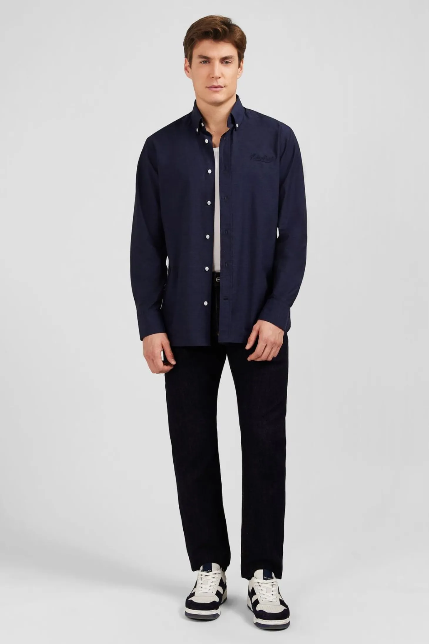 Chemise Bleu Marine Unie