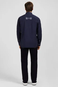 Chemise Bleu Marine Unie
