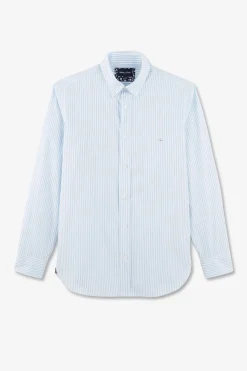 Chemise Ciel A Rayures Batons En Coton
