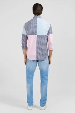 Chemise Colorblock A Carreaux