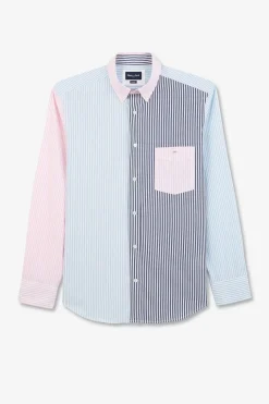 Chemise Colorblock A Rayures