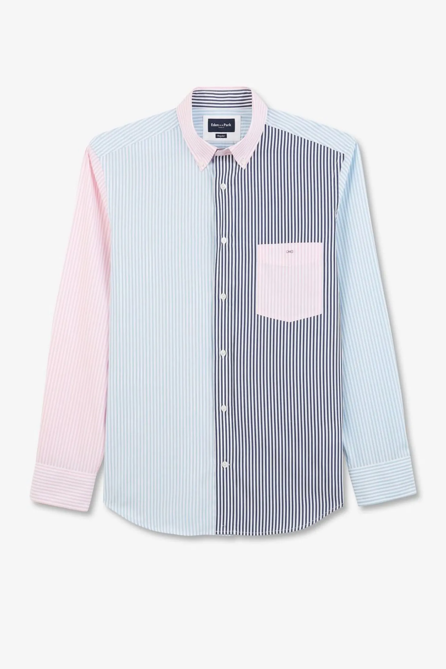 Chemise Colorblock A Rayures