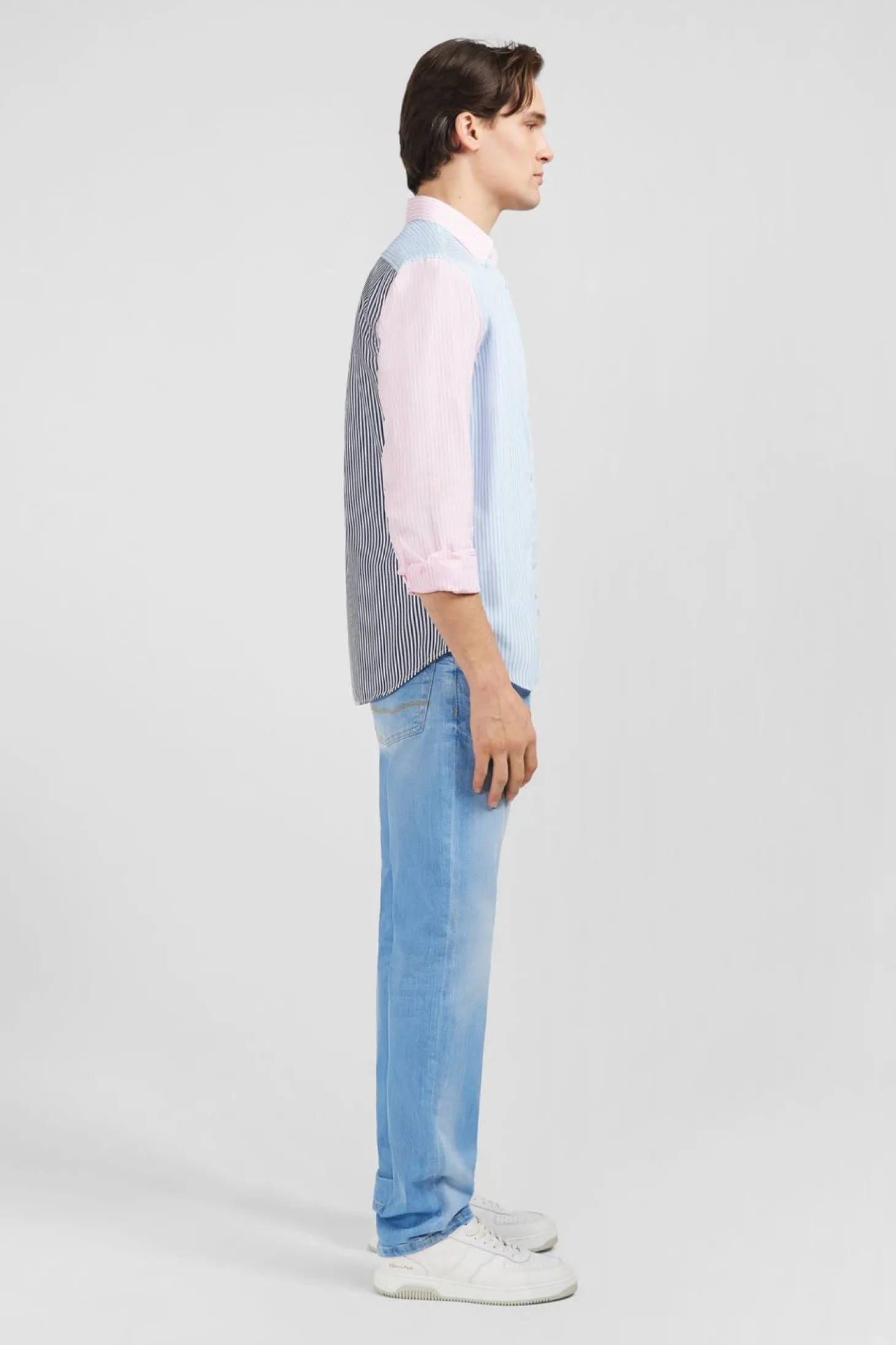 Chemise Colorblock A Rayures