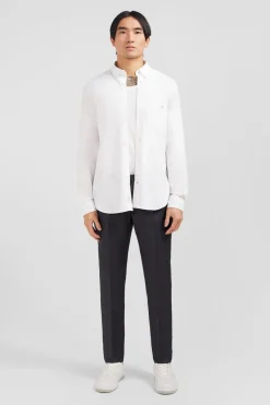 Chemise En Coton Pinpoint Blanc