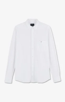 Chemise En Coton Pinpoint Blanc