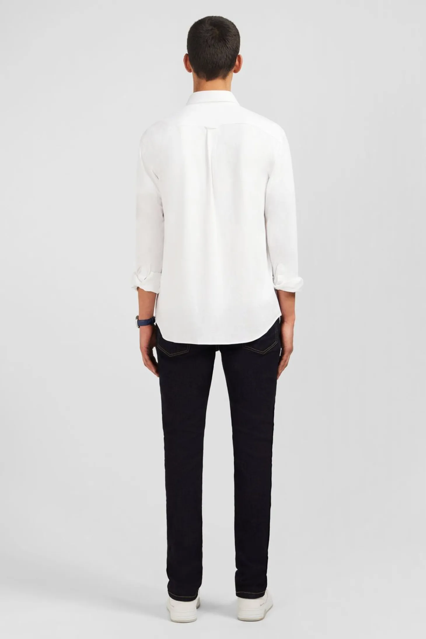 Chemise En Coton Pinpoint Blanc