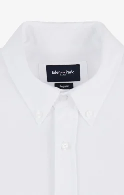 Chemise En Coton Pinpoint Blanc
