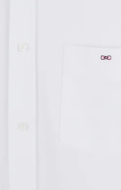 Chemise En Coton Pinpoint Blanc