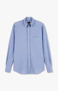 Chemise En Coton Pinpoint Bleu