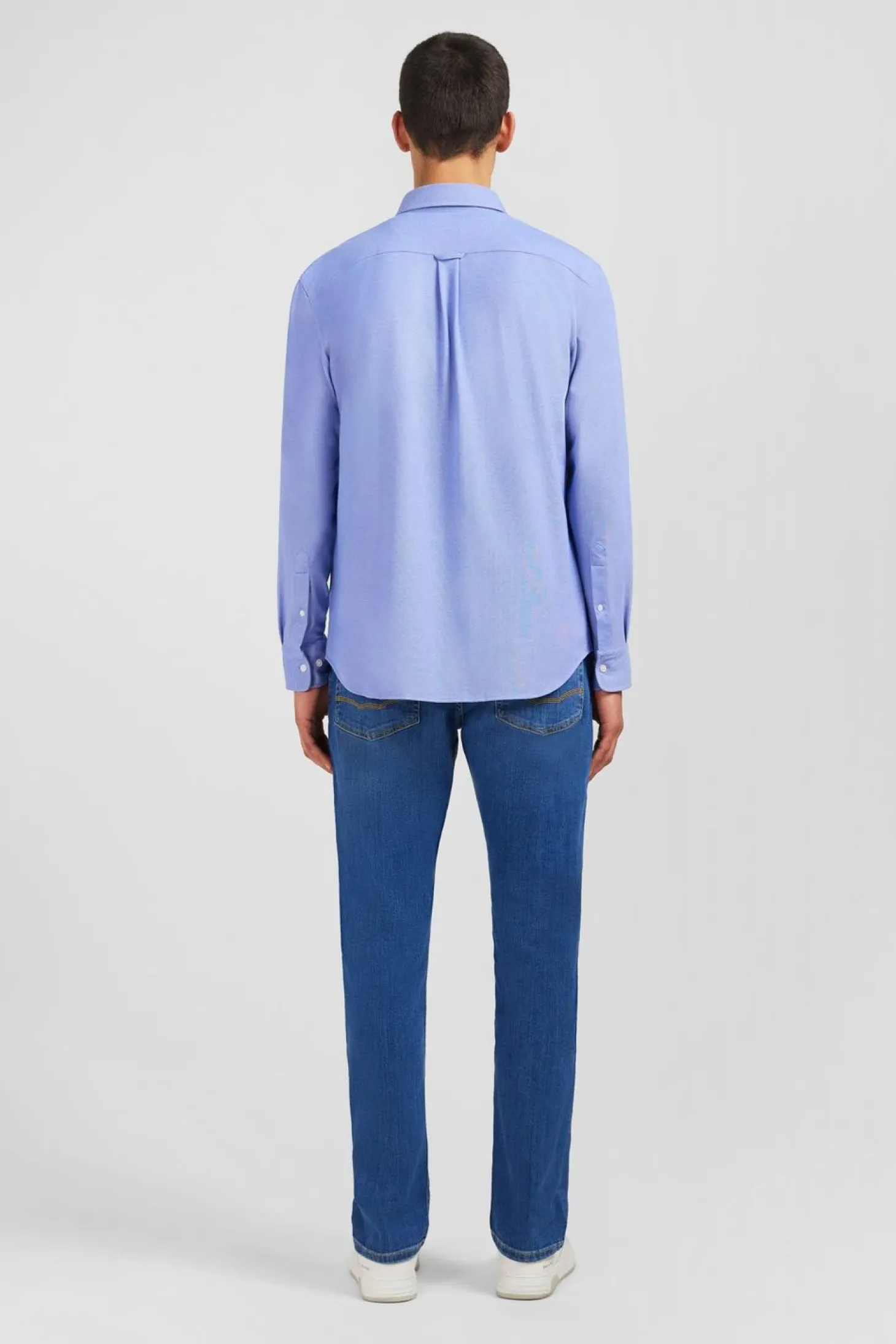 Chemise En Coton Pinpoint Bleu