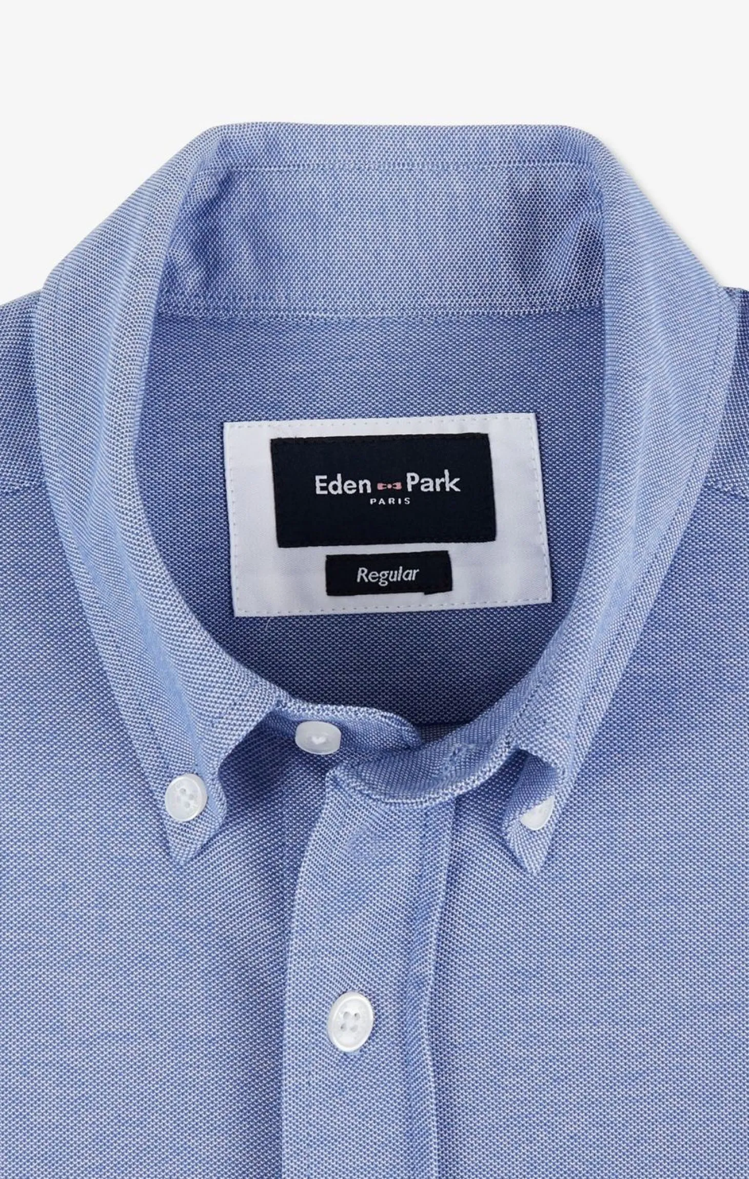 Chemise En Coton Pinpoint Bleu