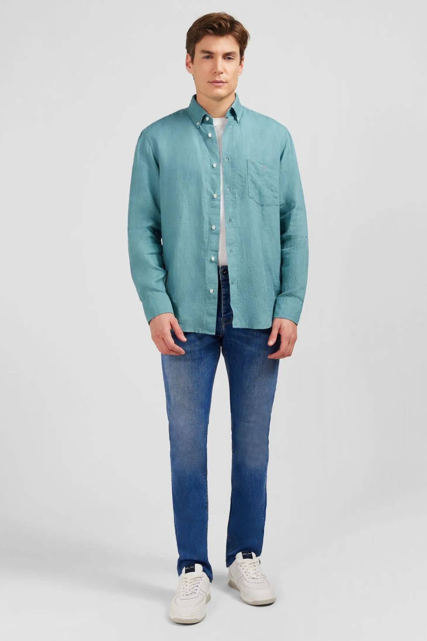 Chemise En Lin Verte