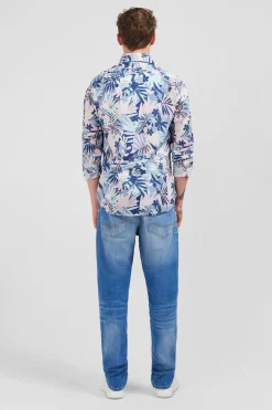Chemise En Voile De Coton A Motif Tropical