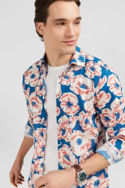 Chemise En Voile De Coton Imprimee Larges Fleurs