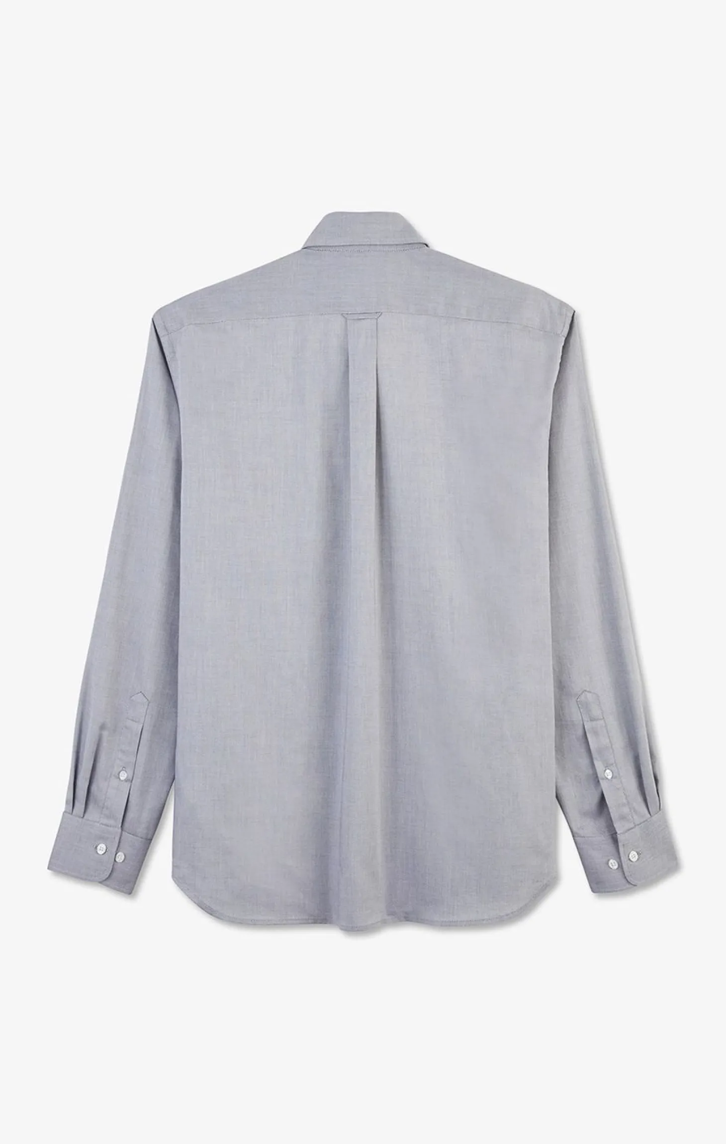 Chemise Gris Clair Unie En Coton