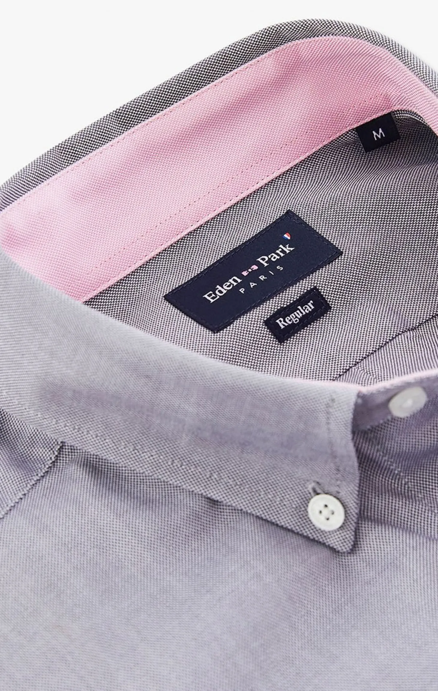 Chemise Gris Clair Unie En Coton