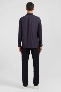 Chemise Gris Fonce Unie En Coton