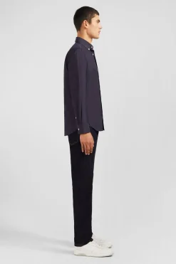 Chemise Gris Fonce Unie En Coton
