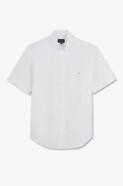 Chemisette Blanche En Coton Dobby