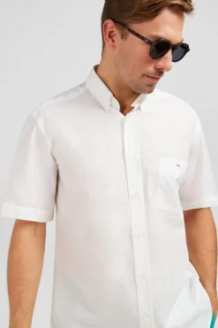 Chemisette Blanche En Coton Dobby