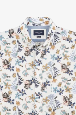 Chemisette Blanche Imprimee Exclusif Fleurs