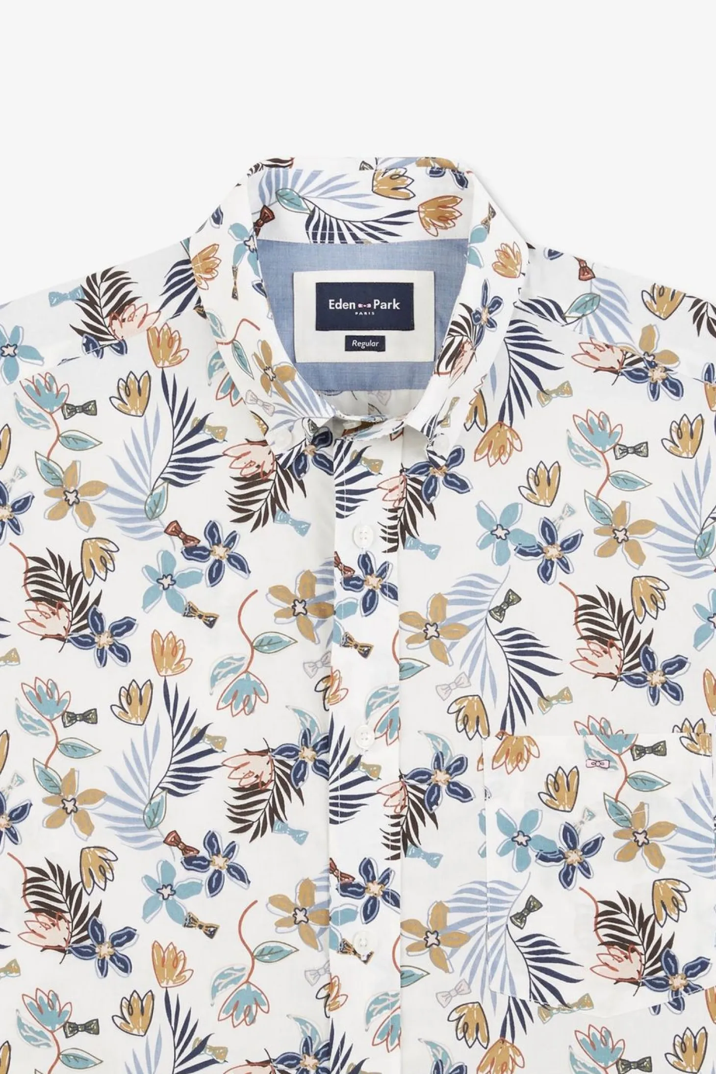 Chemisette Blanche Imprimee Exclusif Fleurs