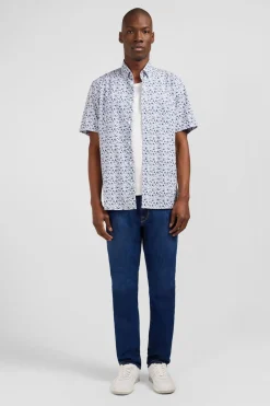 Chemisette Blanche Imprimee Exclusif Fleurs