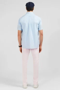 Chemisette Bleu Clair A Carreaux