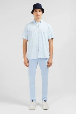 Chemisette Bleu Clair A Rayures