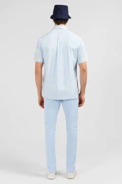 Chemisette Bleu Clair A Rayures