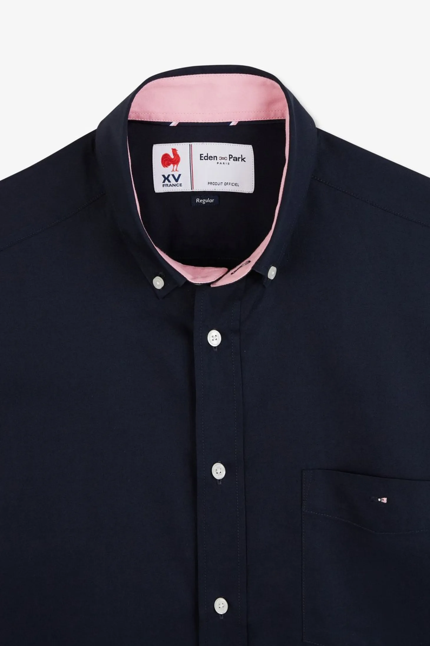 Chemisette Bleu Marine Brodee Xv De France