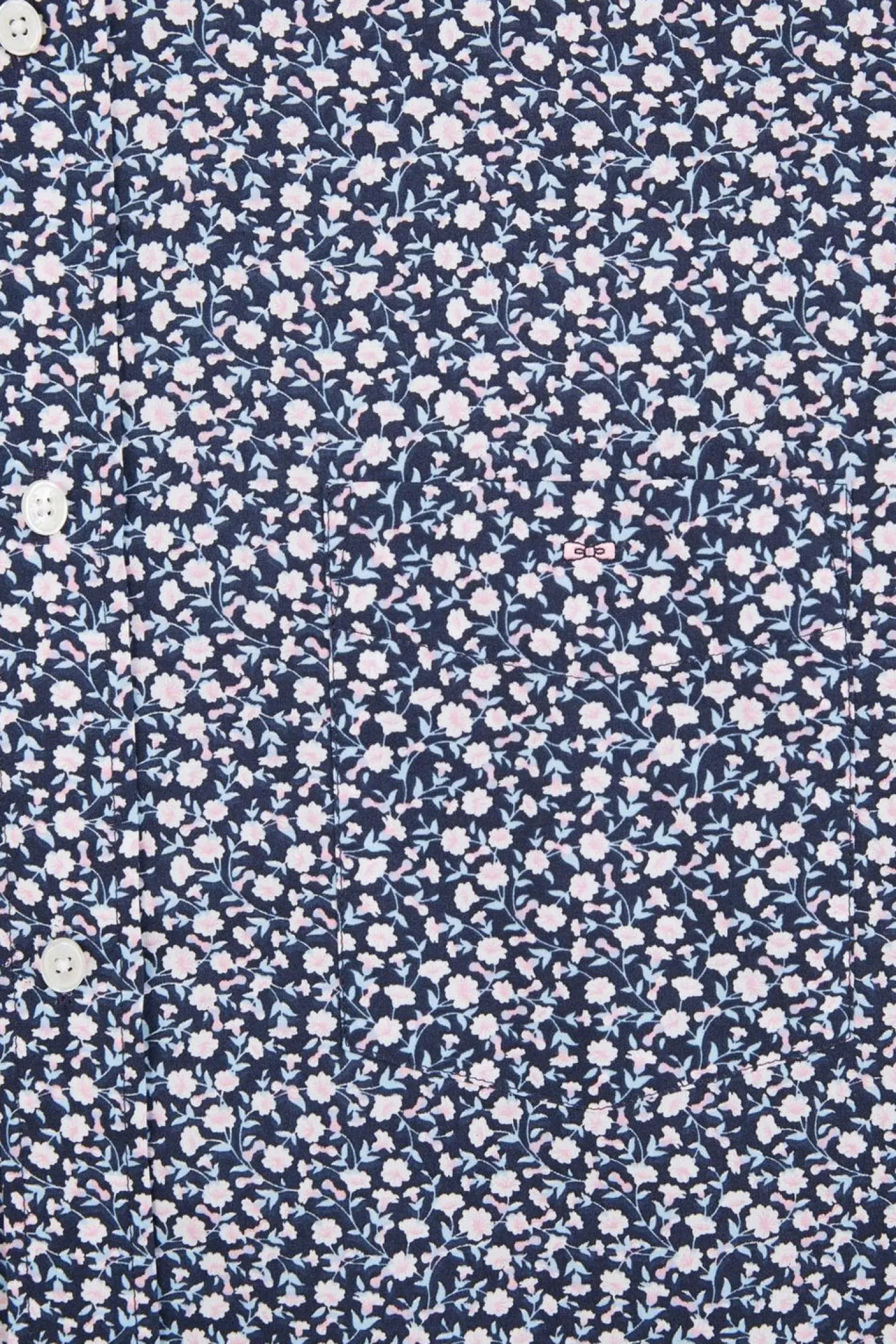 Chemisette Bleu Marine Imprimee Exclusif Fleurs