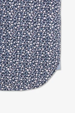 Chemisette Bleu Marine Imprimee Exclusif Fleurs