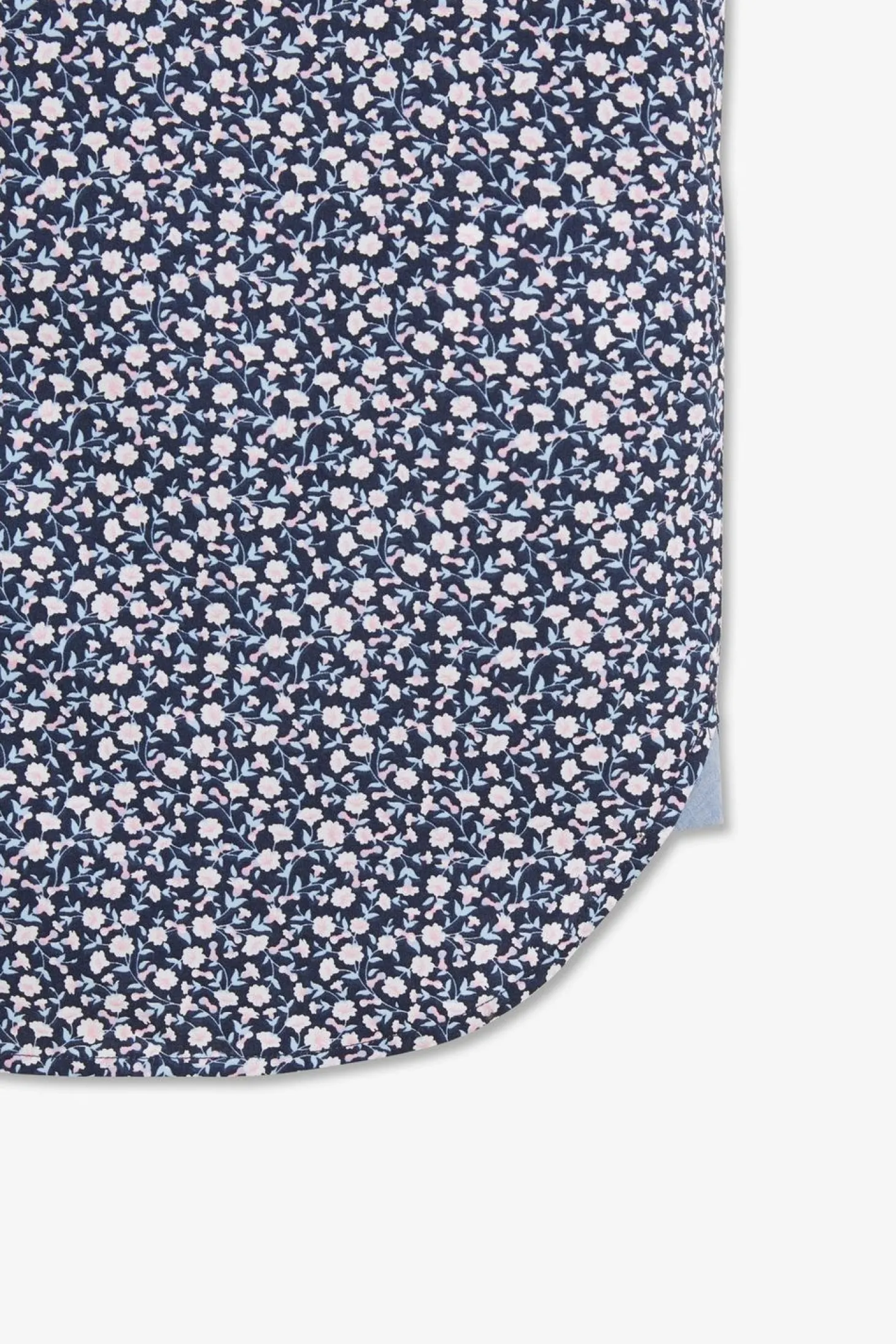 Chemisette Bleu Marine Imprimee Exclusif Fleurs