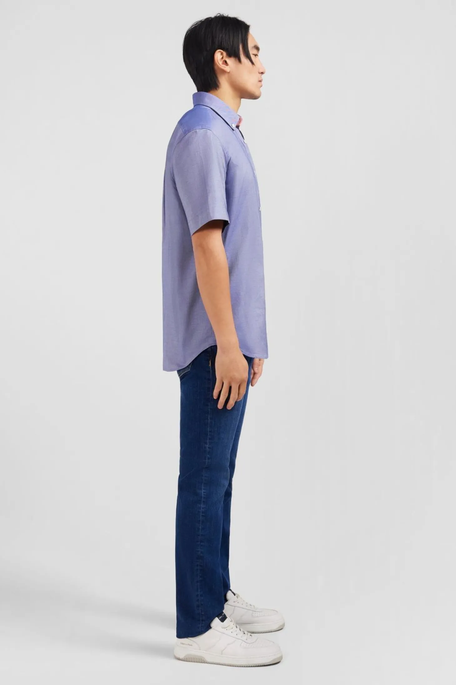 Chemisette Bleu Marine Unie En Coton