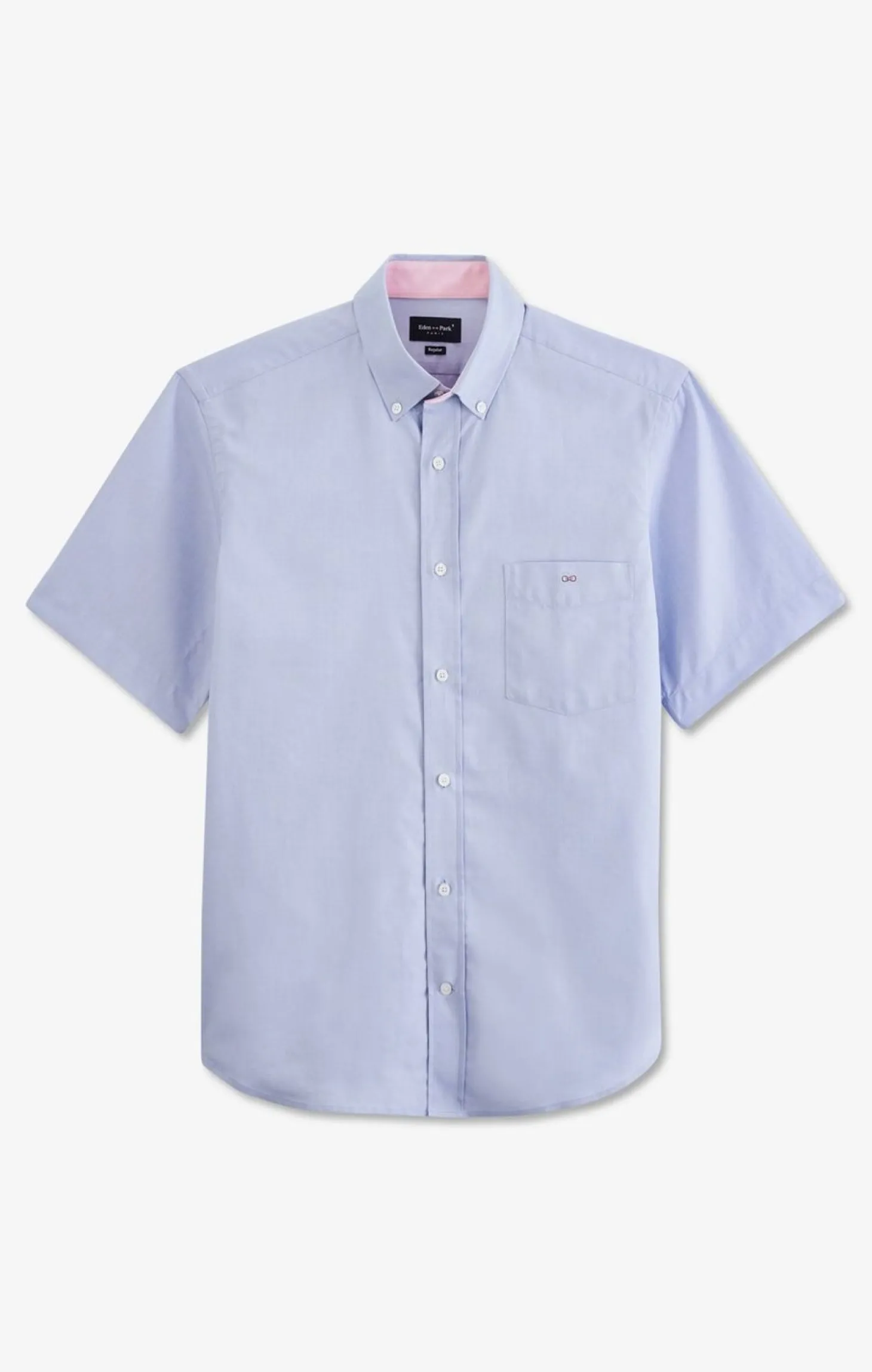 Chemisette Bleu Unie En Coton