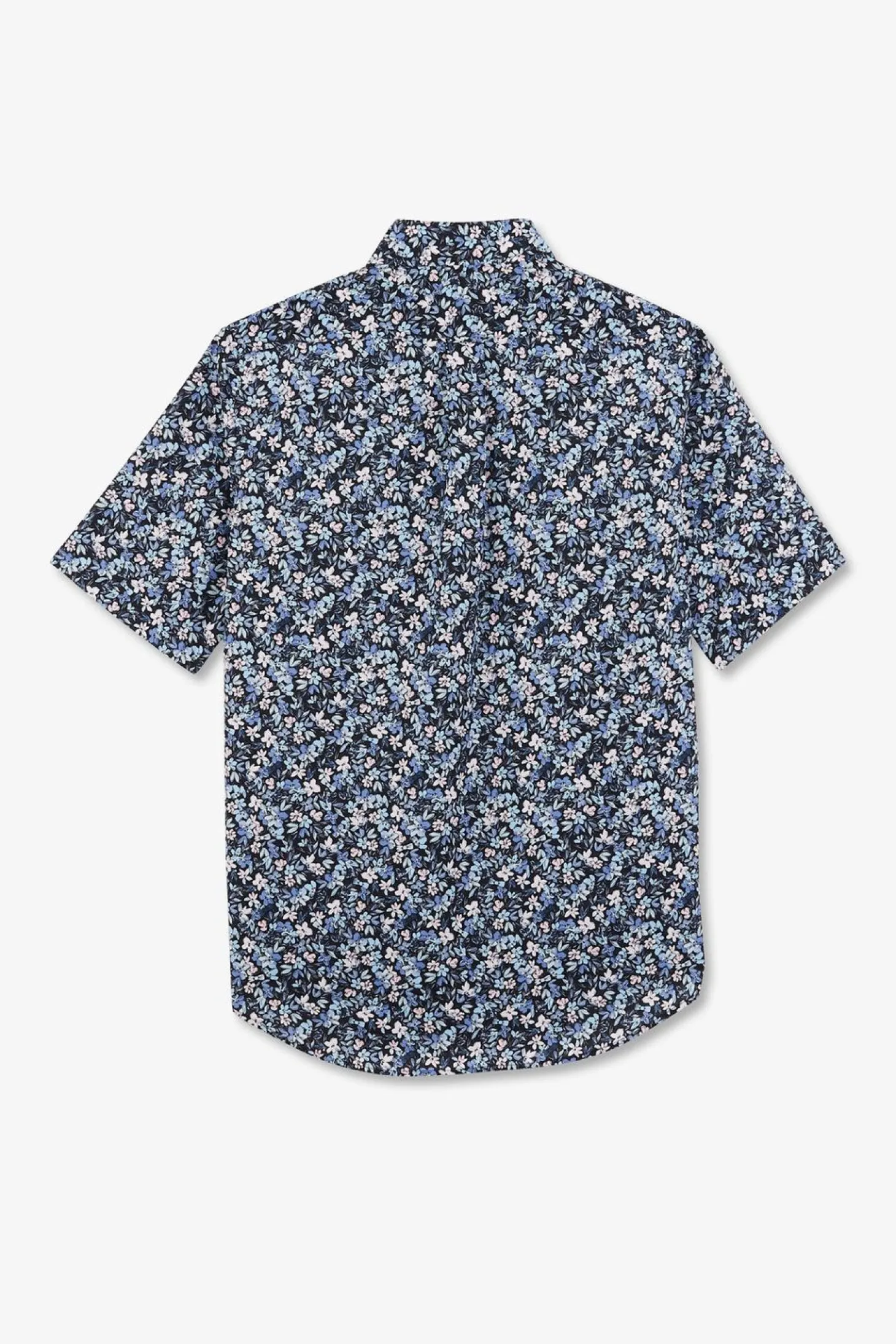 Chemisette En Coton Imprime Marine Coupe Regular