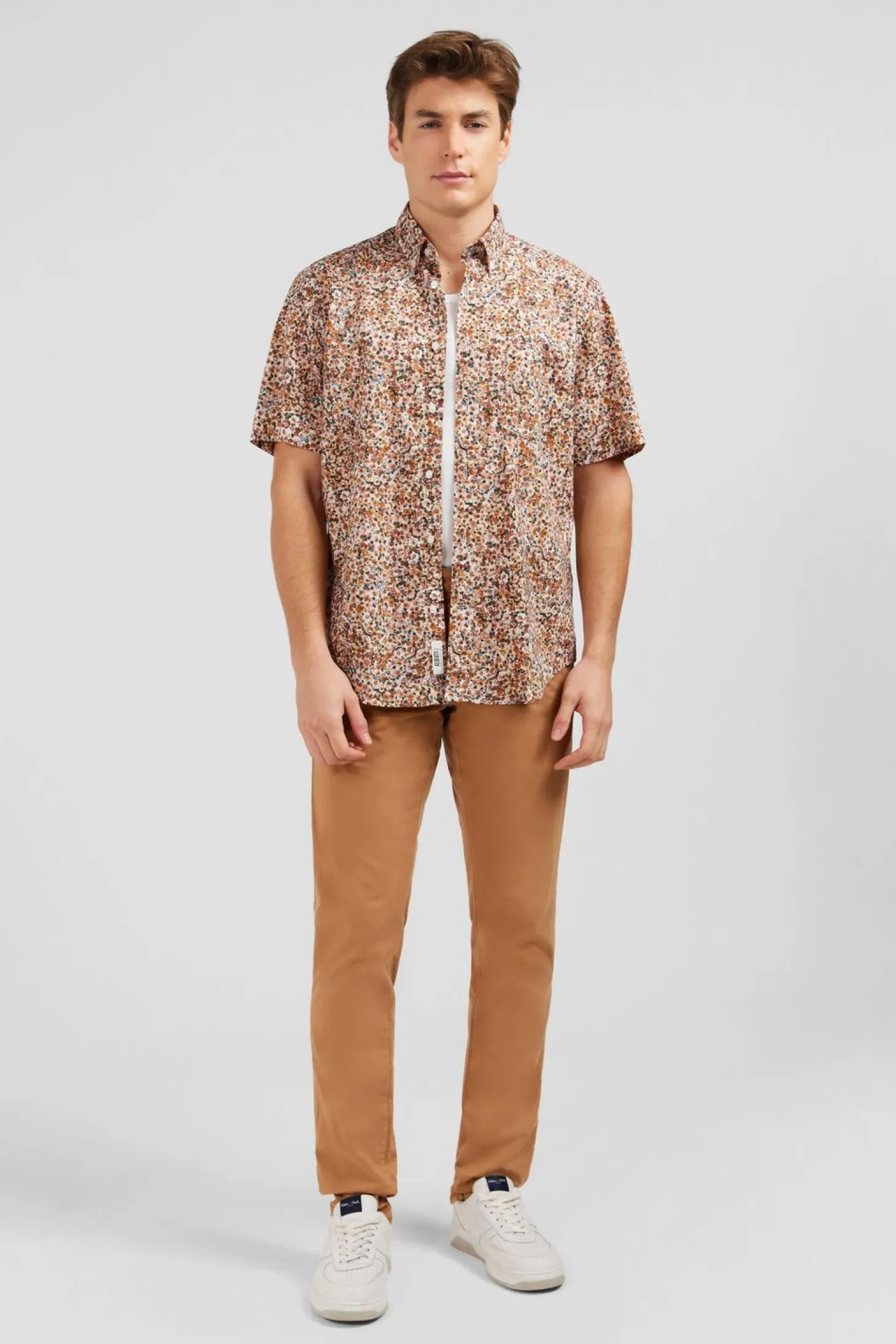Chemisette Marron Imprimee Fleurs