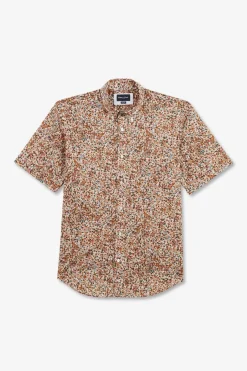 Chemisette Marron Imprimee Fleurs