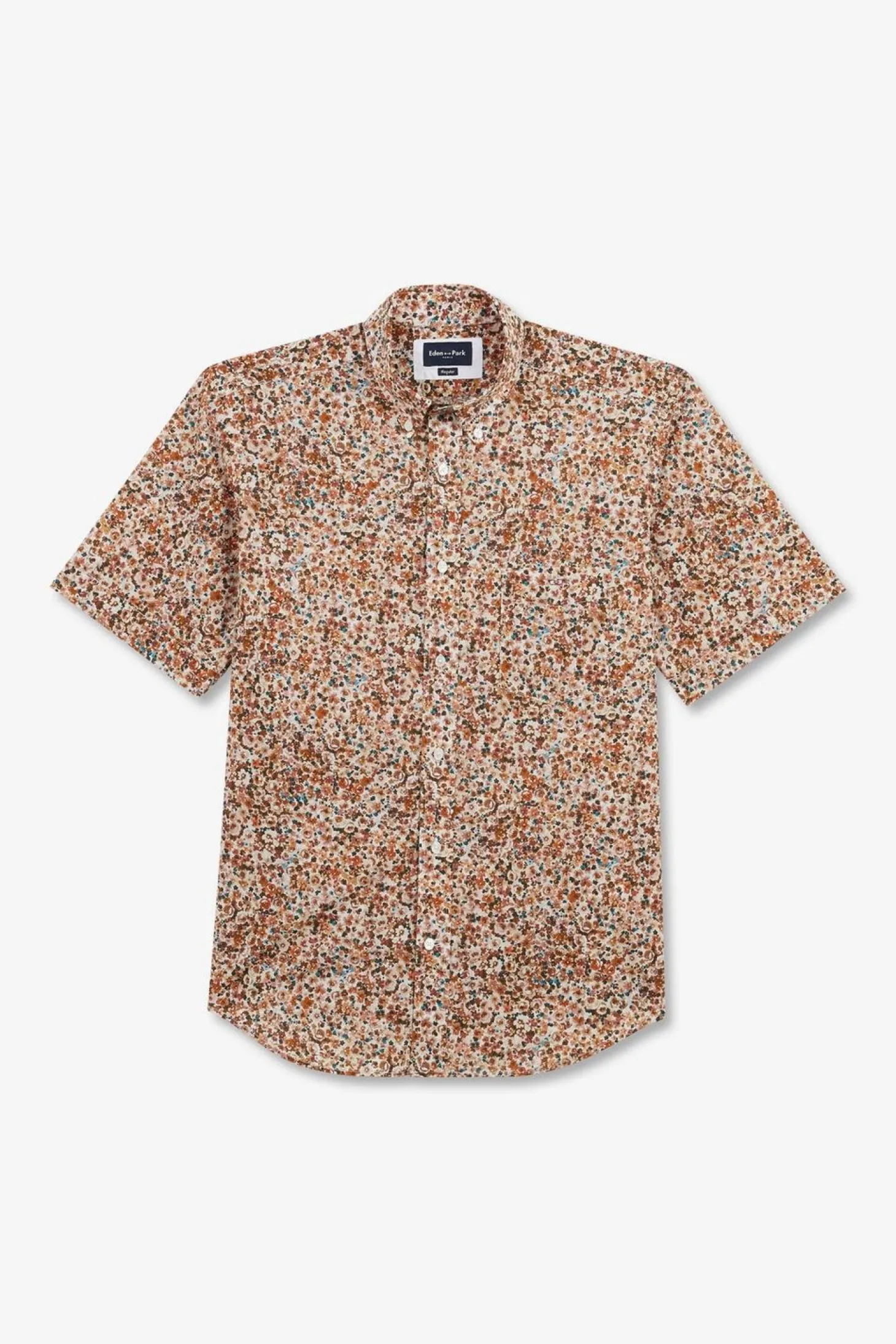 Chemisette Marron Imprimee Fleurs