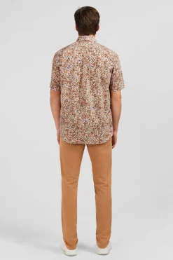 Chemisette Marron Imprimee Fleurs